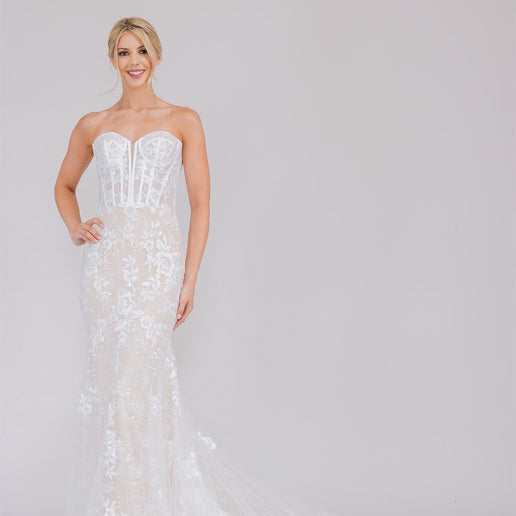 Vestido de novia sirena con hombros descubiertos de Amelia Couture WL0100
