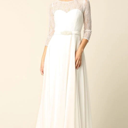 Vestido blanco de EVA Collection 3227
