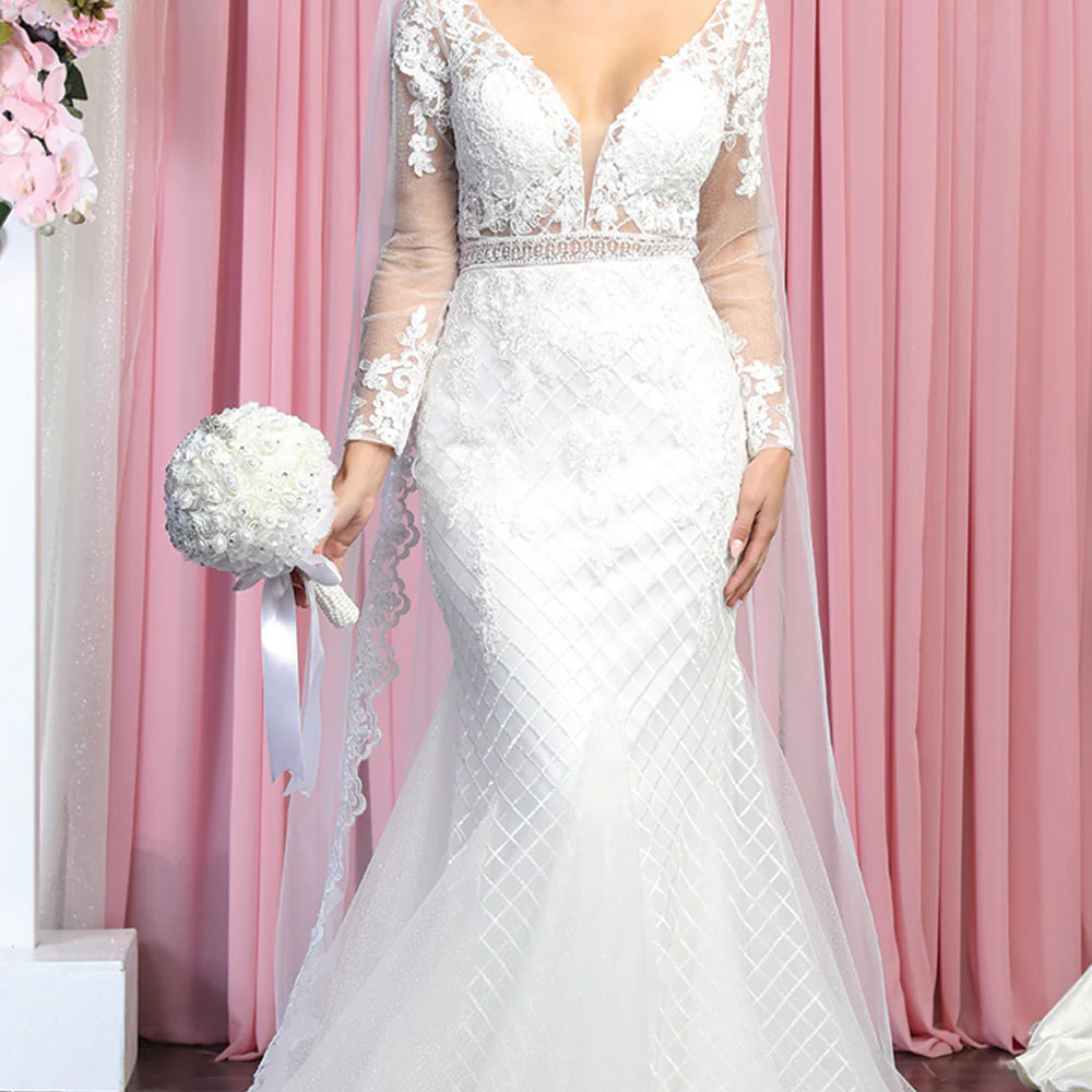 Vestido blanco Royal Queen RQ7896