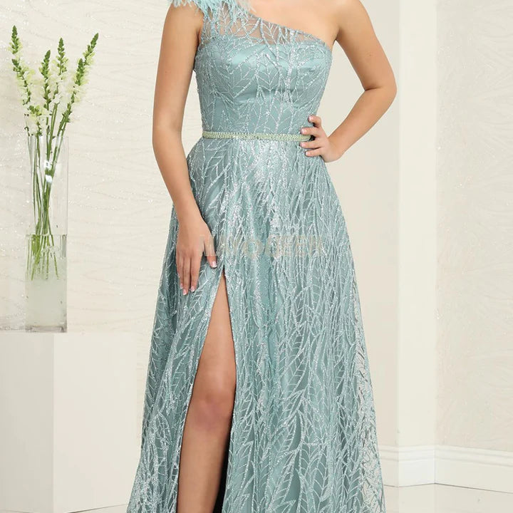 Vestido largo one shoulder May Queen - MQ2024