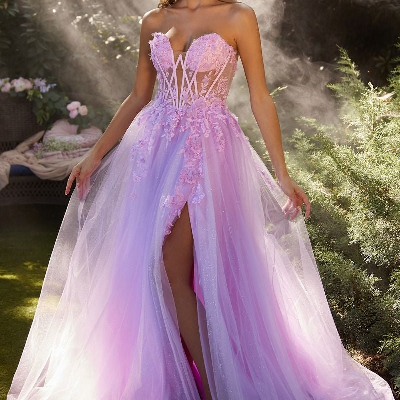Andrea & Leo A1237 - Vestido de novia floral sin hombros