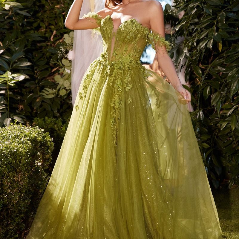 Andrea & Leo A1237 - Vestido de novia floral sin hombros