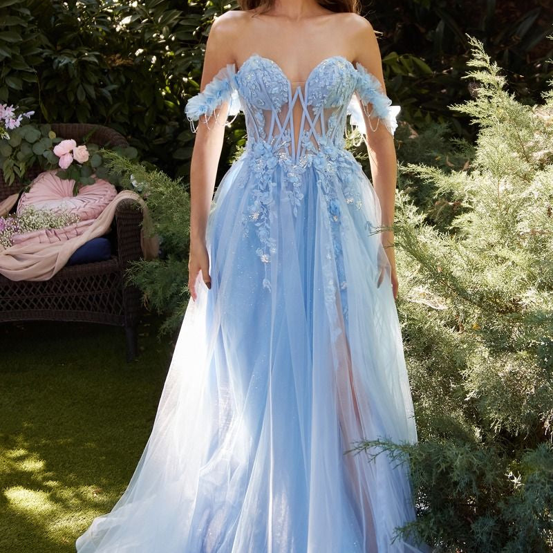 Andrea & Leo A1237 - Vestido de novia floral sin hombros