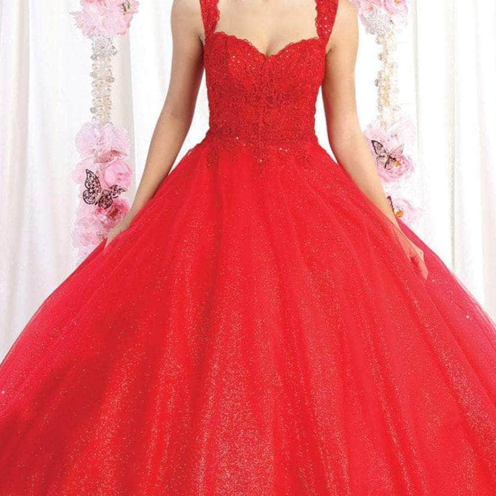Vestido de quinceañera con apliques LK194