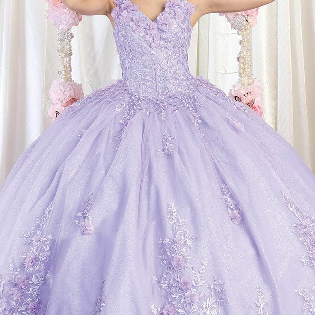 Vestido de quinceañera floral LK195