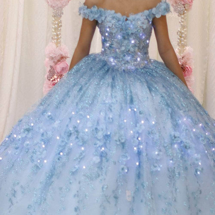 Vestido de quinceañera con hombros descubiertos LK198