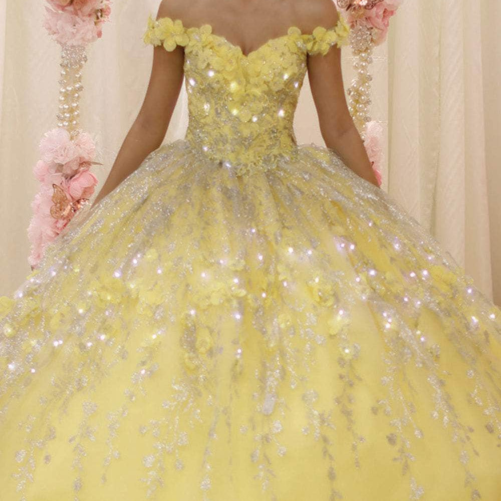 Vestido de quinceañera con hombros descubiertos LK198