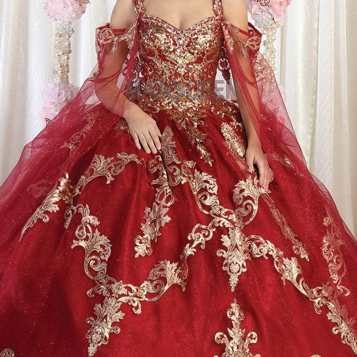 Vestido de quinceañera con hombros fríos LK210