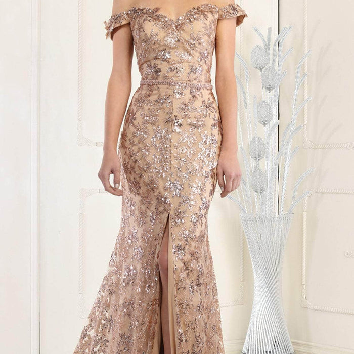 Vestido de noche con hombros descubiertos RQ7995