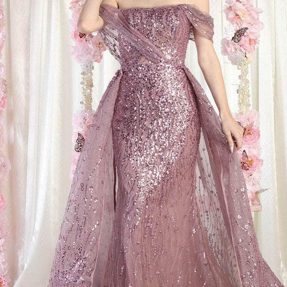 Vestido de noche recto con cuentas RQ8029