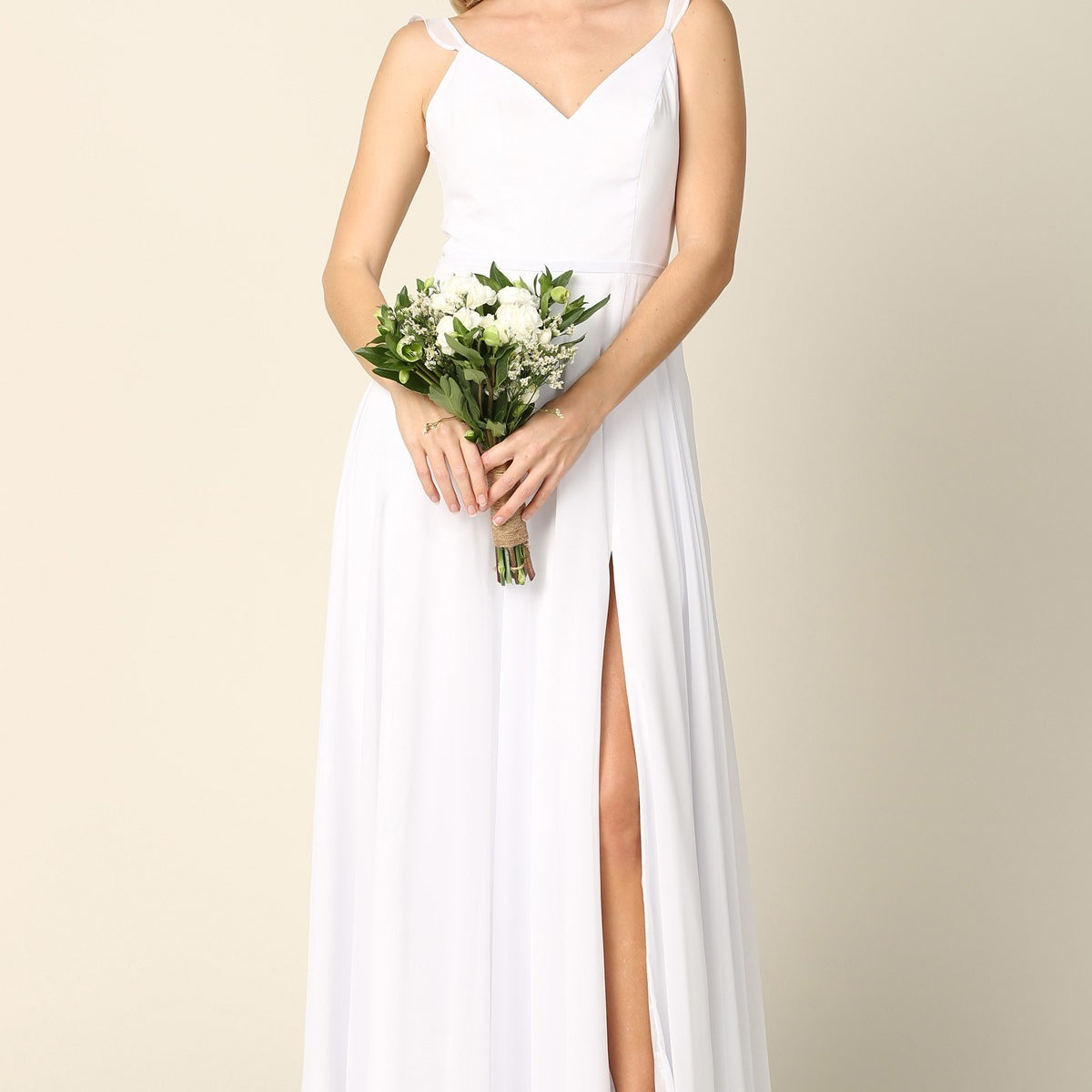 Vestido blanco EVA 3405