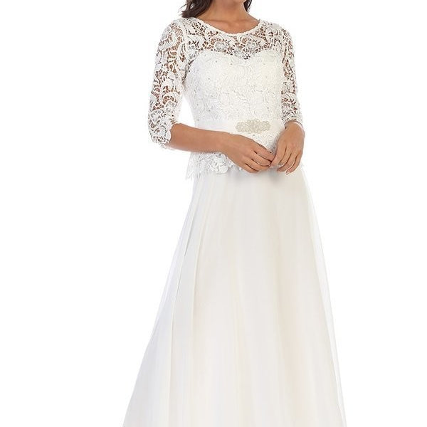 Vestido blanco de EVA Collection 3142