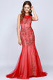 Vestido de sirena con apliques de encaje de Juliet 656
