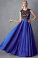 Vestido largo con corpiño de lentejuelas en línea A de Juliet 661