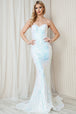 Amelia Couture 7028 Vestido blanco largo