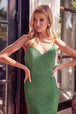 Vestido de sirena con espalda de encaje y cuentas de Juliet 276