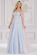 Vestido bordada con hombros fríos de Amelia Couture 7044