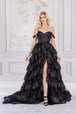 Vestido corsé a capas sin hombros de Amelia Couture TM1012