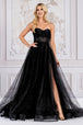 Vestido corsé sin tirantes bordado de Amelia Couture 7042
