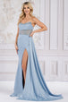 Vestido de noche corsé sin tirantes con cuentas de Amelia Couture TM1005