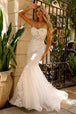 Vestido de sirena sin tirantes floral 3D por Amelia Couture SU081