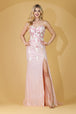Vestido corsé sin tirantes con apliques florales de Amelia Couture BZ9019