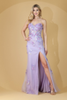 Vestido corsé sin tirantes con apliques florales de Amelia Couture BZ9019