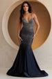 Amelia Couture 3018 - Vestido de Sirena con Cuello en V de Piedra Caliente