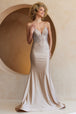 Amelia Couture 3018 - Vestido de Sirena con Cuello en V de Piedra Caliente