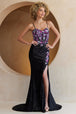 Vestido de corte con lentejuelas bordadas con flores de Amelia Couture 7061