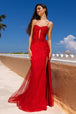 Vestido de corte sin mangas con apliques de Amelia Couture 7064