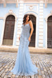 Vestido de sirena sin mangas con cuentas de Nox Anabel A1376