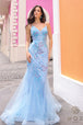 Vestido sirena sin mangas estampado lentejuelas de Nox Anabel C1416