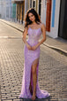 Vestido sin mangas con apliques ajustados y aberturas de Nox Anabel D1465