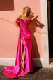 Nox Anabel E1451 - Vestido de fiesta fruncido con hombros fríos