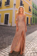 Vestido de lentejuelas con hombros descubiertos de Nox Anabel F1468
