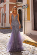 Vestido de sirena con escote en V de Nox Anabel G1368