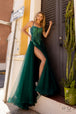 Vestido de tul sin mangas con abertura en forma de A de Nox Anabel G1405