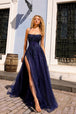 Vestido de tul sin mangas con abertura en forma de A de Nox Anabel G1405