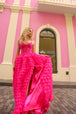 Vestido de novia sin mangas con volantes de Nox Anabel P1398