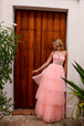 Vestido de baile con corsé de un hombro de Nox Anabel P1400