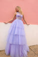 Vestido de baile con corsé de un hombro de Nox Anabel P1400