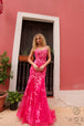 Vestido de sirena con corsé y apliques de Nox Anabel Q1390