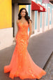 Vestido de sirena con corsé y apliques de Nox Anabel Q1390