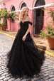 Vestido de baile con apliques en los hombros de Nox Anabel R1303