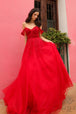 Vestido de fiesta largo ajustado de corte-A de Nox Anabel R1303P