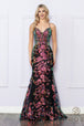 Vestido de sirena sin mangas con estampado de lentejuelas de Nox Anabel R1439
