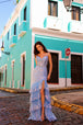 Vestido de novia sin mangas con apliques ajustados de Nox Anabel T1337