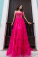 Nox Anabel T1340 - Vestido de novia con volantes y escote en A