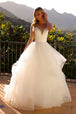 Vestido de novia en capas sin mangas de Nox Anabel JE997